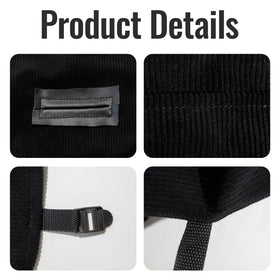 EDIETH seatbelt and headrest openings showing secure, safe operation