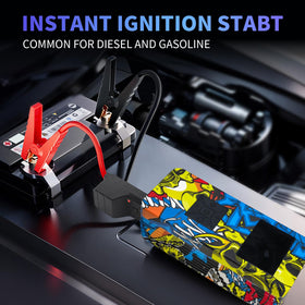 EDOMOL smart jumper cables and included inflation valves laid out to show accessories