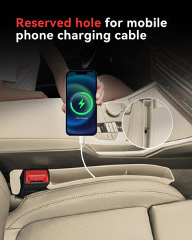 Edotim detailed cutout showing easy access to seatbelt buckle and secure fit