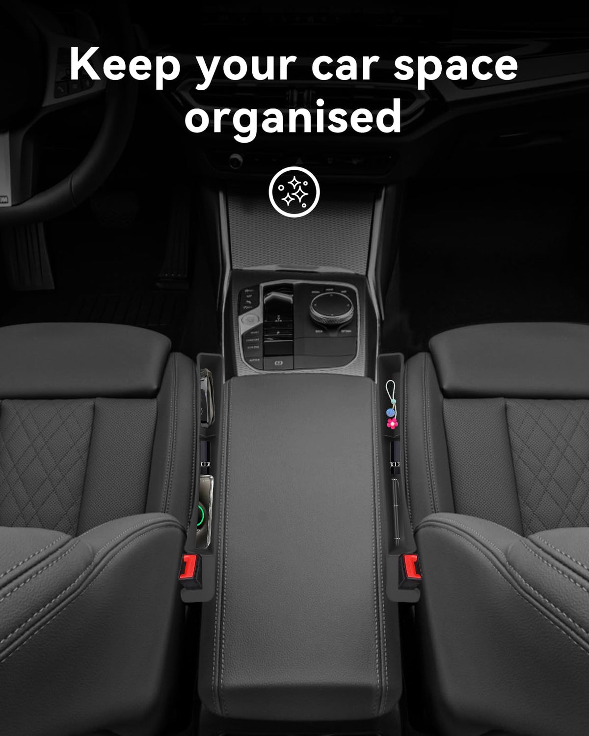 Edotim two-piece set displayed on console ready to install in both seats