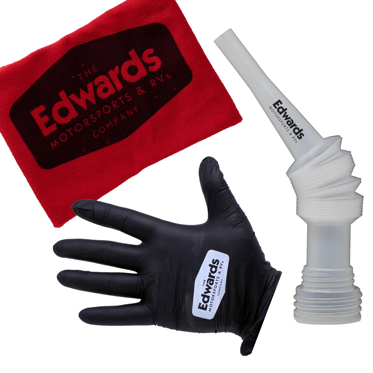 Edwards Gear Oil Kit being used on a Polaris Ranger demonstrating neat refill and proper fit