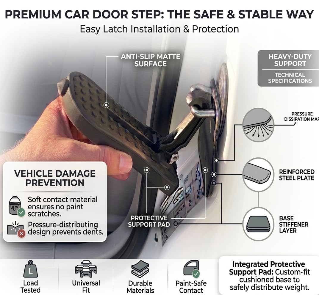 EENEXA side profile deployed step demonstrating stable platform and balance