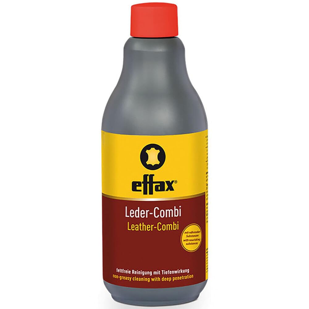 Effax combi bottle front view showing 500ml label and clear packaging benefit: easy identification