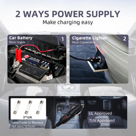 EFFIROSO control panel and 12V connector for simple one-touch operation benefit