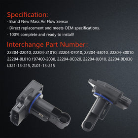 Effoexparts MAF sensor beside ruler demonstrating correct OEM-size fit