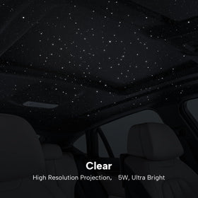 EGKimBa star projection on car ceiling creating calming ambiance