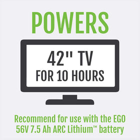 EGO Power+ Nexus Escape connected to EGO battery showing tool-free battery swap benefit