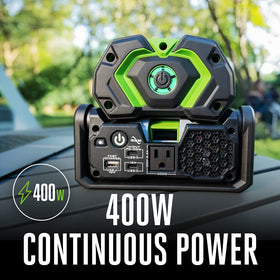 EGO POWER+ with an EGO 56V ARC battery attached demonstrating compatibility