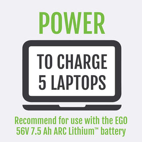EGO Power+ Nexus Escape powering campsite lights and phone for quiet outdoor use
