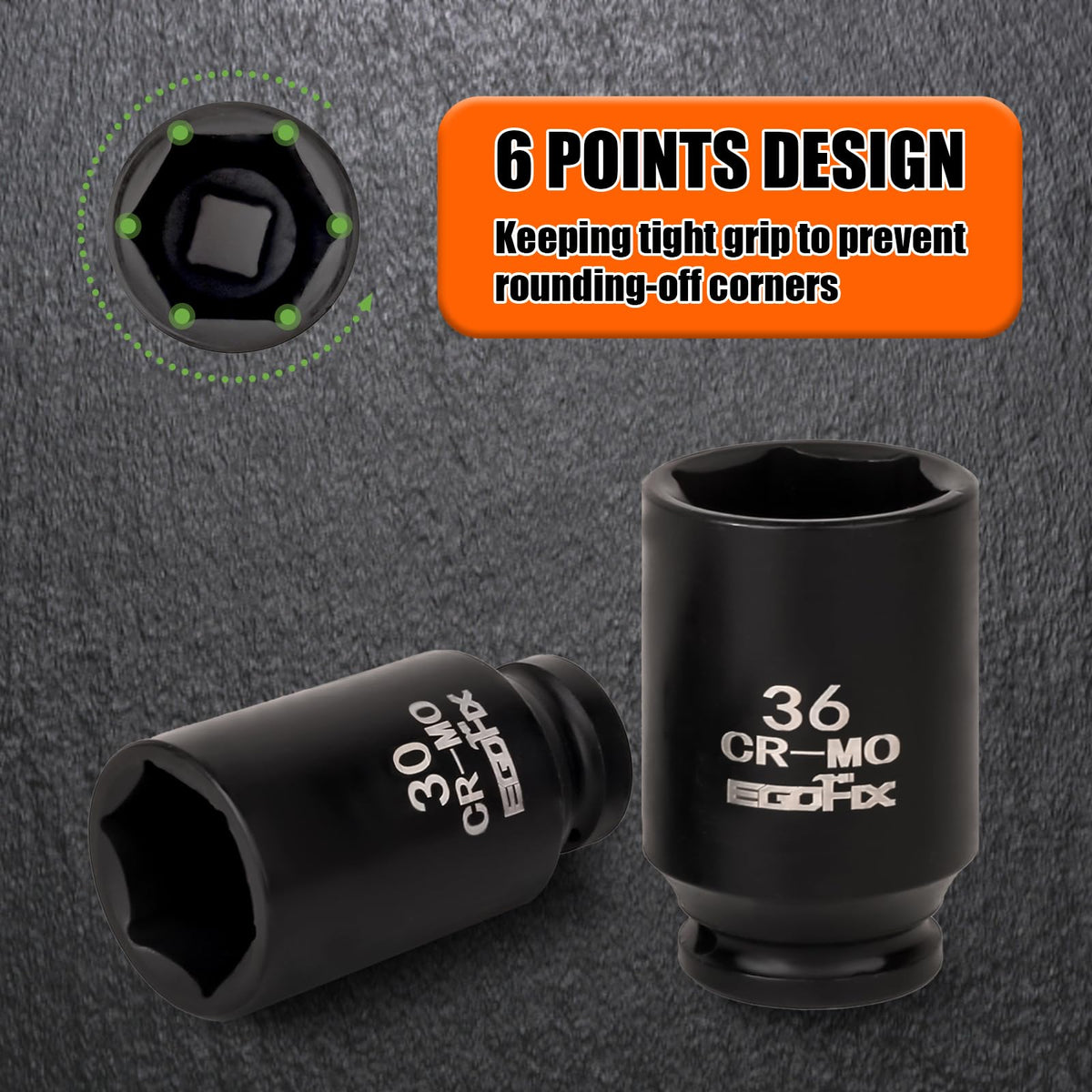 EGOFIX adapter and universal joint detail enabling flexible tool setups