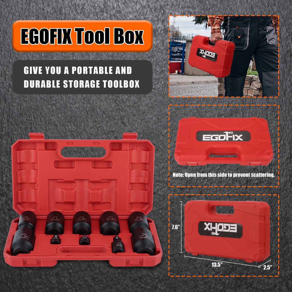 EGOFIX socket in use on an axle nut providing reliable impact performance