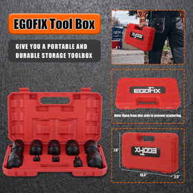 EGOFIX socket in use on an axle nut providing reliable impact performance