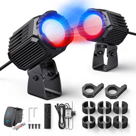Ehaho front view of whipless LED light showing compact durable design and bright beam