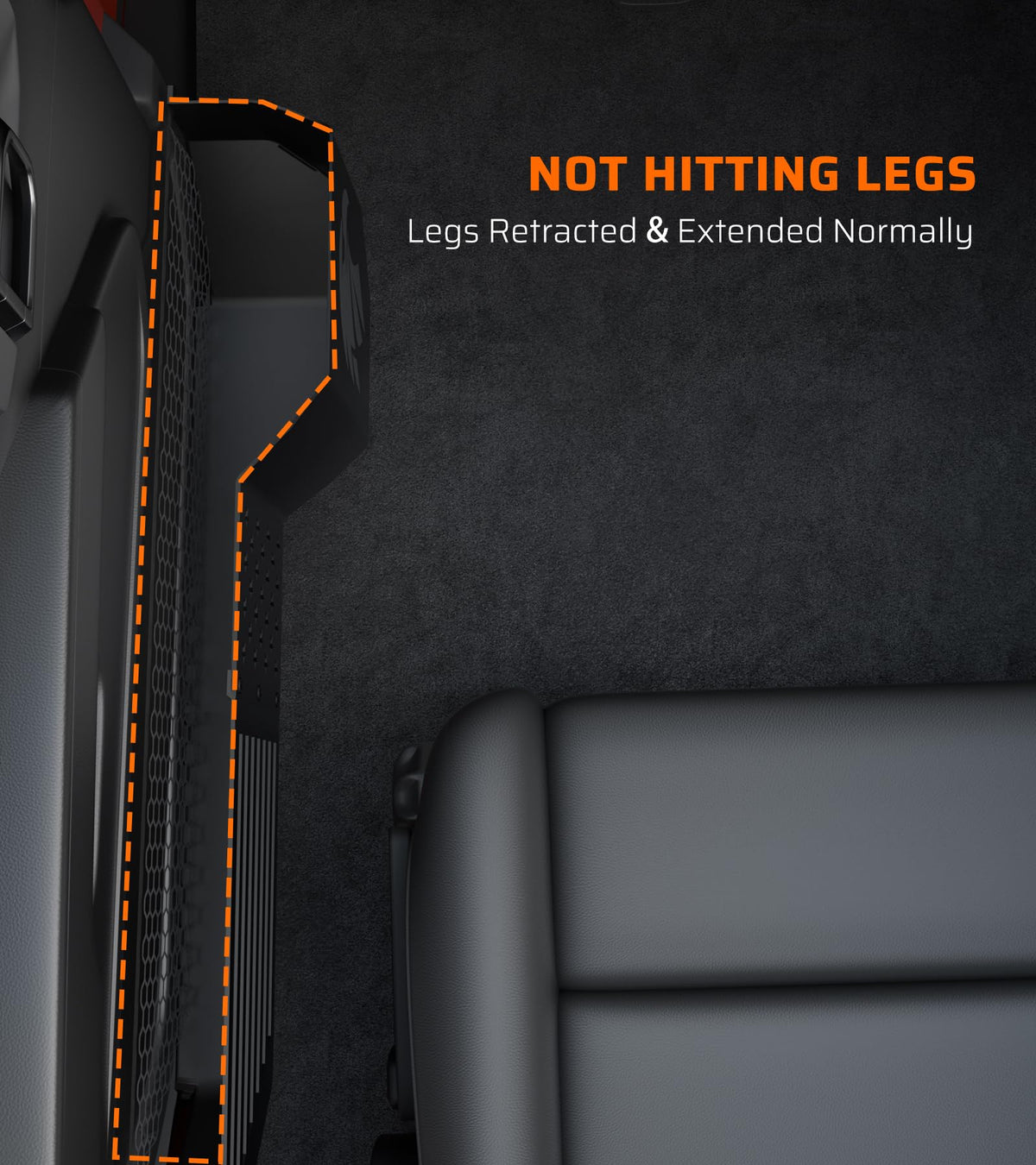 Ehaho lifestyle interior shot in off-road Jeep showing organized cabin