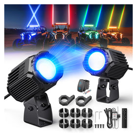 Ehaho night beam reaching distance showing long-range visibility for off-road use