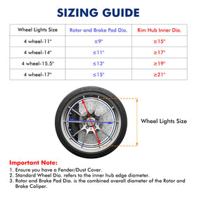 Ehaho wheel ring illuminated as brake and turn signal for safety