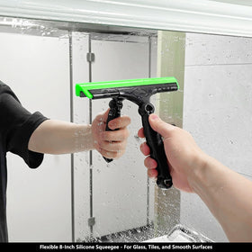 Ergonomic handle detail on EHDIS squeegee for secure, comfortable grip during use