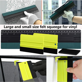 EHDIS paddle squeegee with scrub pad cleaning glass for better adhesion