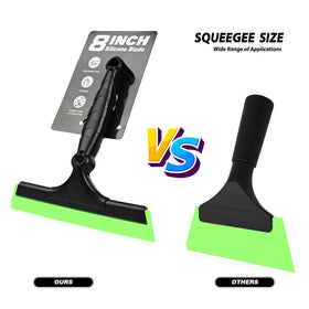 Close-up of EHDIS silicone blade edge highlighting scratch-free soft finish benefit