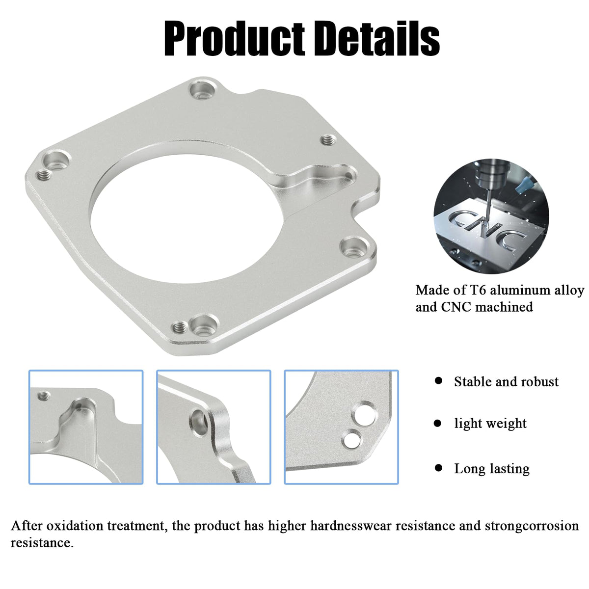Eiahonen adapter installed with throttle body showing reliable mounting benefit