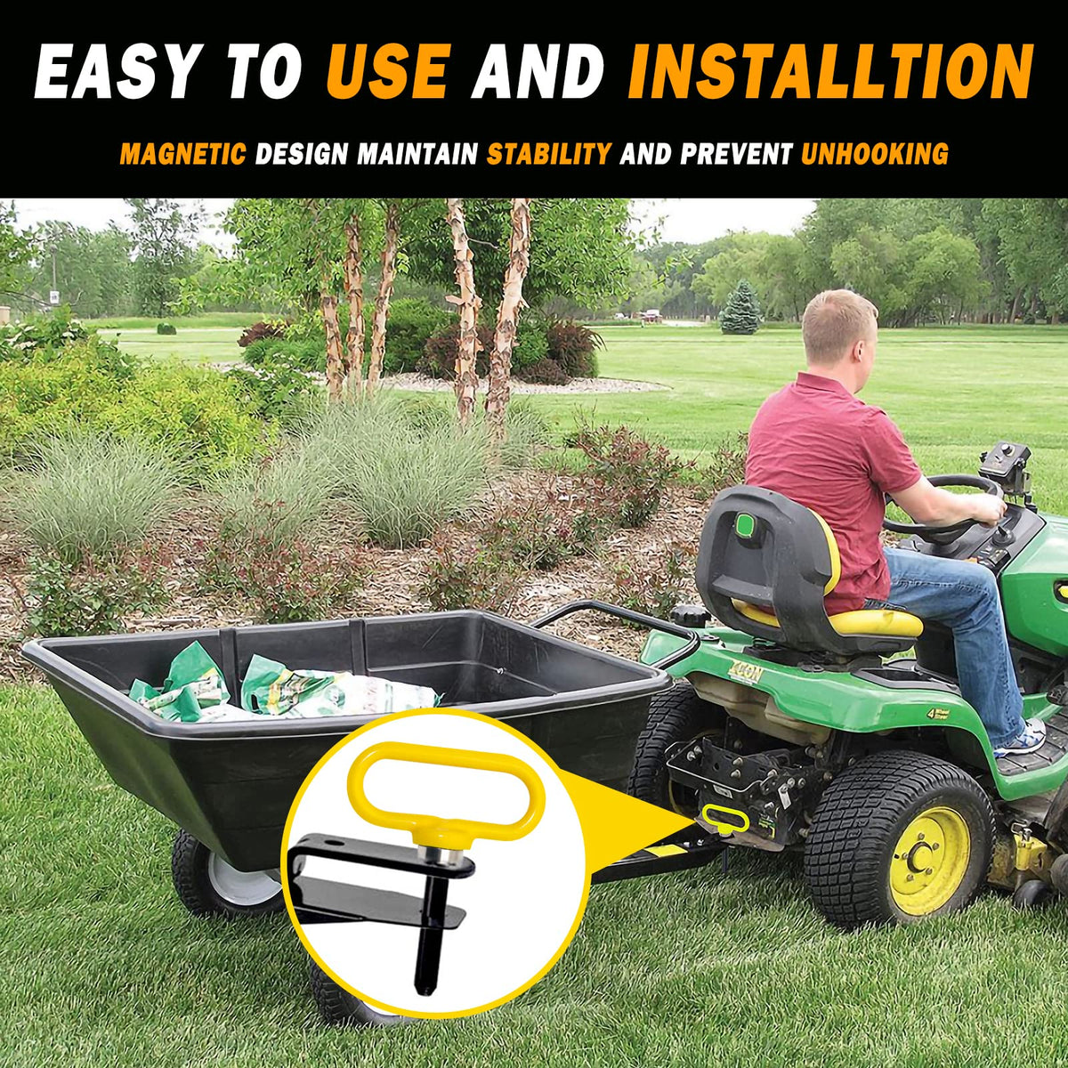 EilxMag securing an ATV trailer connection for reliable towing safety