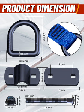 EilxMag close-up forged D-ring highlighting solid steel strength and safety