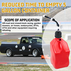 EINDER kit beside a ruler to show cap and 14.17-inch hose length for fit verification