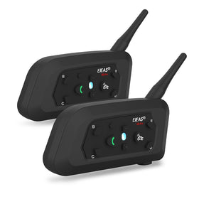 EJEAS V6 Pro front pair showing compact intercom units and easy controls