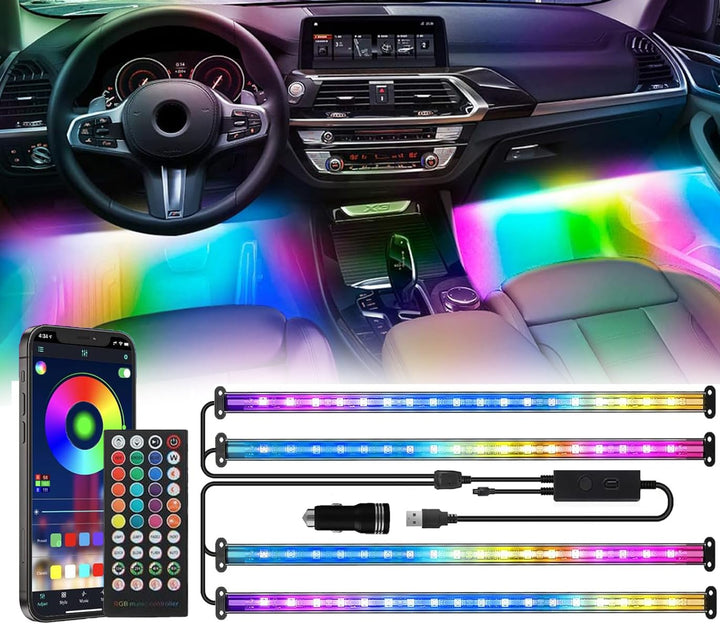 EJ's SUPER CAR front packaging showing full 72-LED strip kit and accessories for easy install