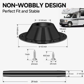 EJYTRVT base plate underside view, solid mounting for secure attachment