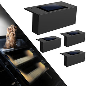 EJYTRVT front view of four-pack step lights showing packaging and product benefits