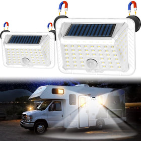 EJYTRVT front view showing LED array and compact housing for bright exterior lighting