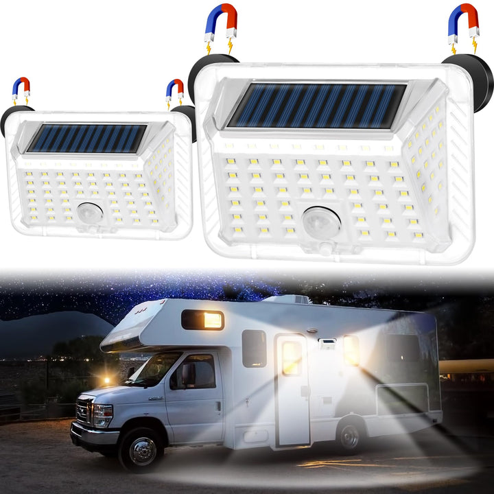 EJYTRVT front view showing LED array and compact housing for bright exterior lighting