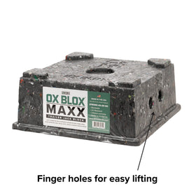 EKON OX BLOX MAXX with jack foot installed demonstrating anti-slip support