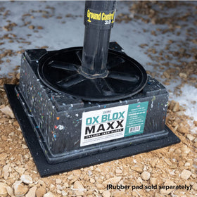 EKON OX BLOX MAXX next to ruler showing 10.5 by 10.5 by 4 inch dimensions