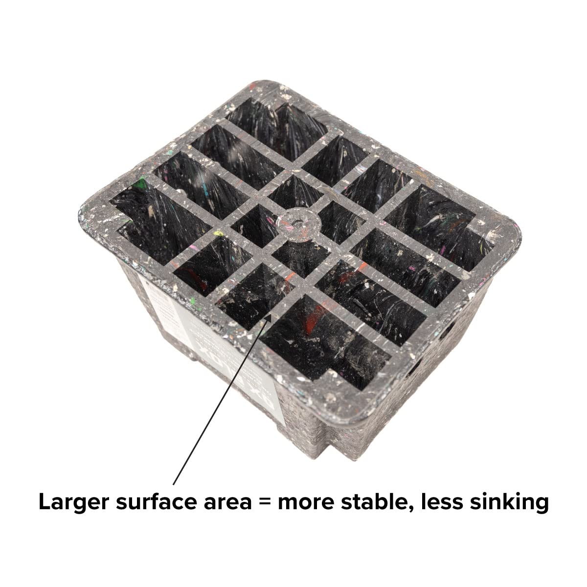 EKON OX BLOX under a trailer jack in use offering stable support