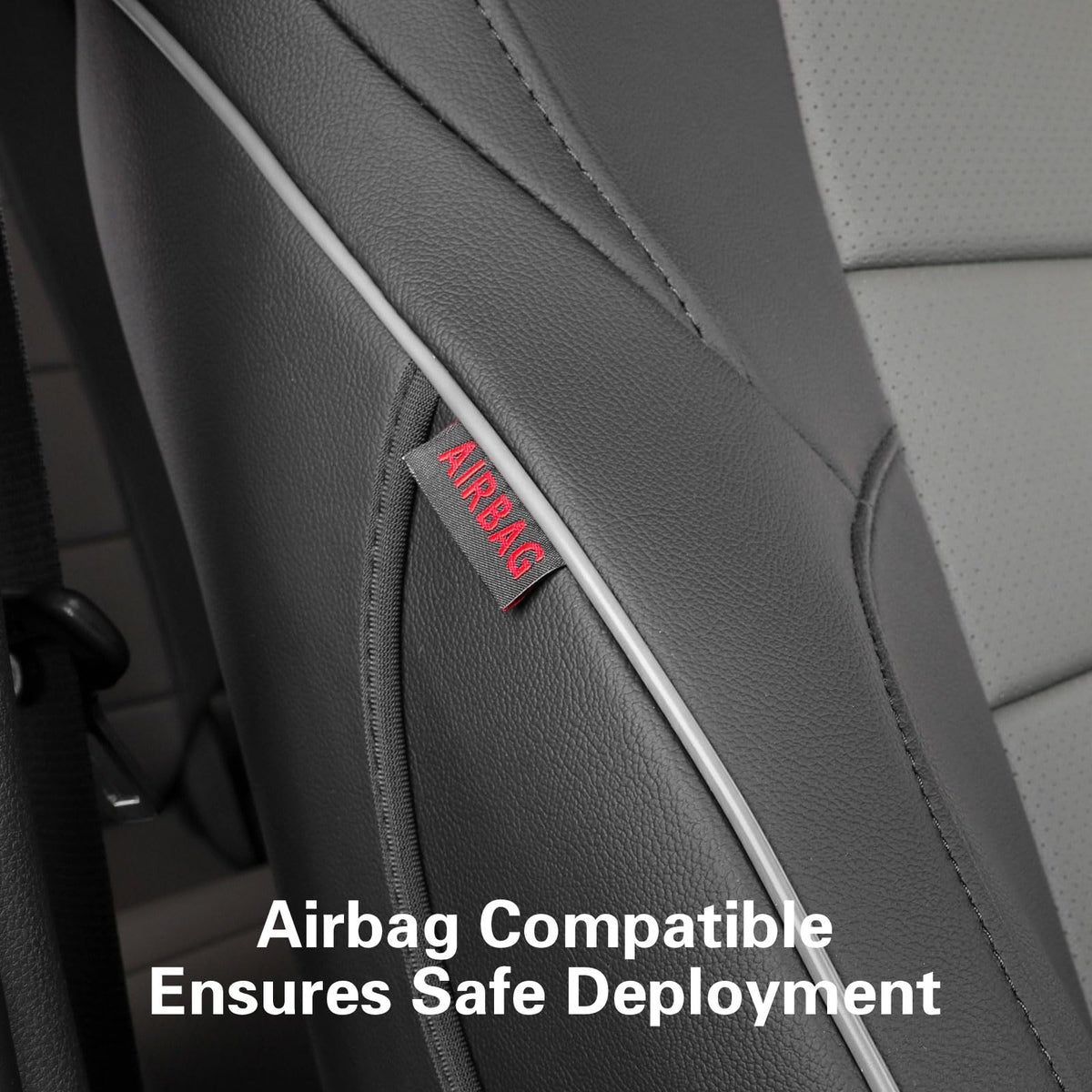 EKR close-up stitching detail highlighting reinforced airbag seams