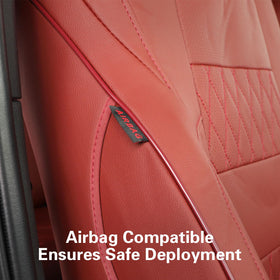 EKR close-up of faux leather stitching highlighting durability and refined finish