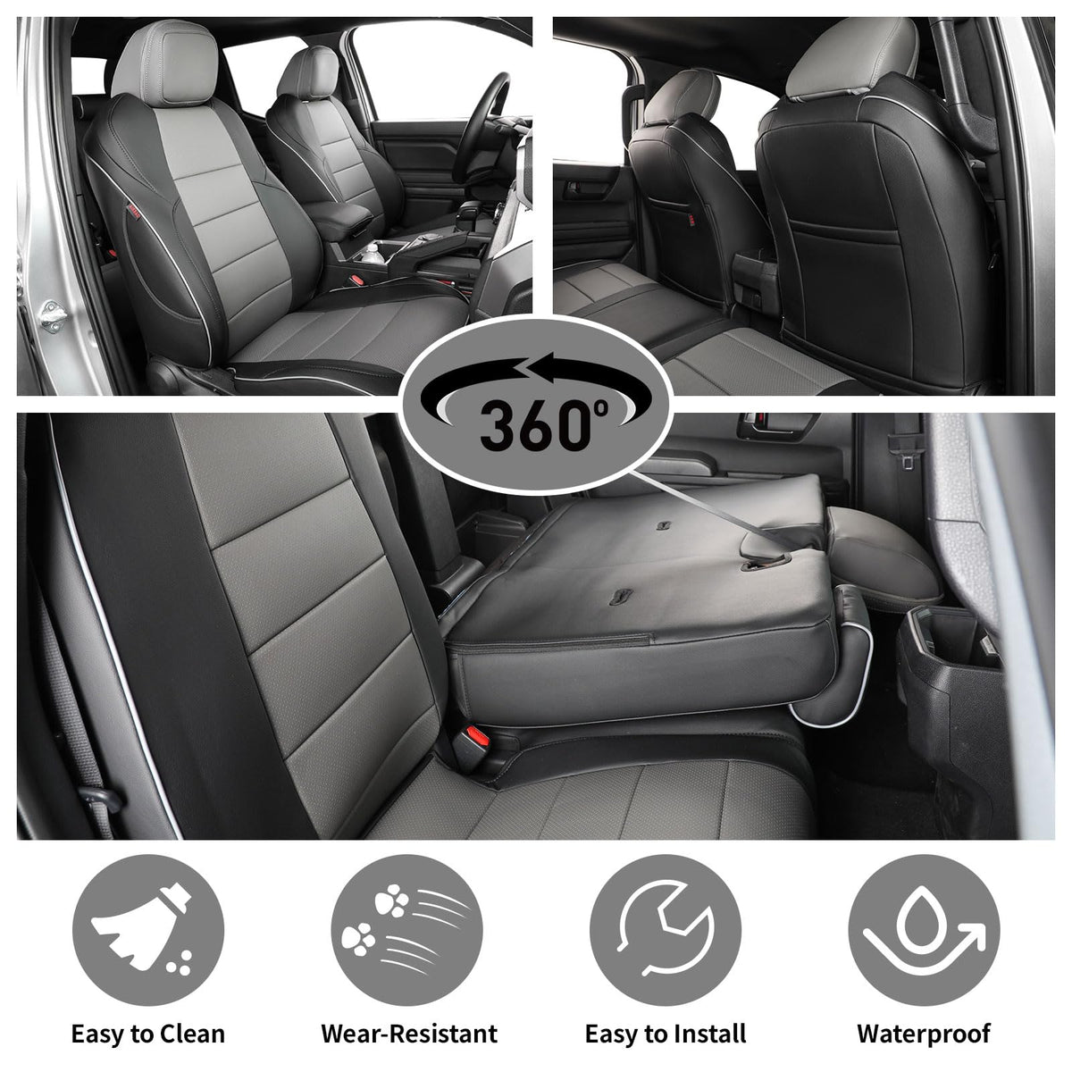 EKR seat cover next to factory seat for accurate scale and fit