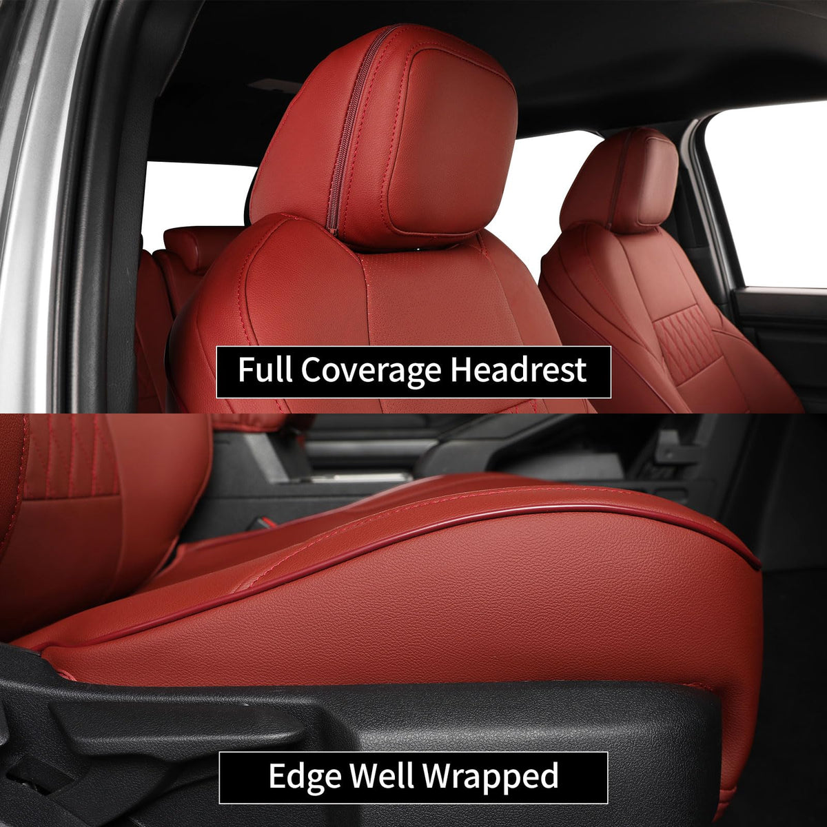 EKR rear seat with dog on cover demonstrating pet-friendly protection and easy cleaning