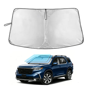 EKUWU front windshield coverage showing full-fit and sun protection