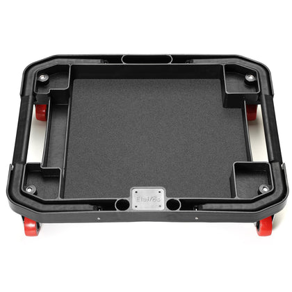ELAFROS front view of rolling tray showing compartments and capacity for organized tools