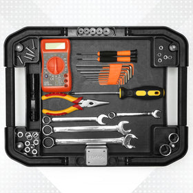 ELAFROS foldable handle and rim preventing tool drops for safer transport
