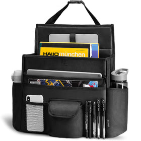Elantrip front view showing organized compartments and quick-access benefit