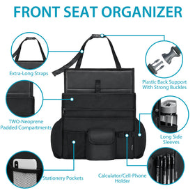 Elantrip side view with bottle holder and pen pouch for organized storage