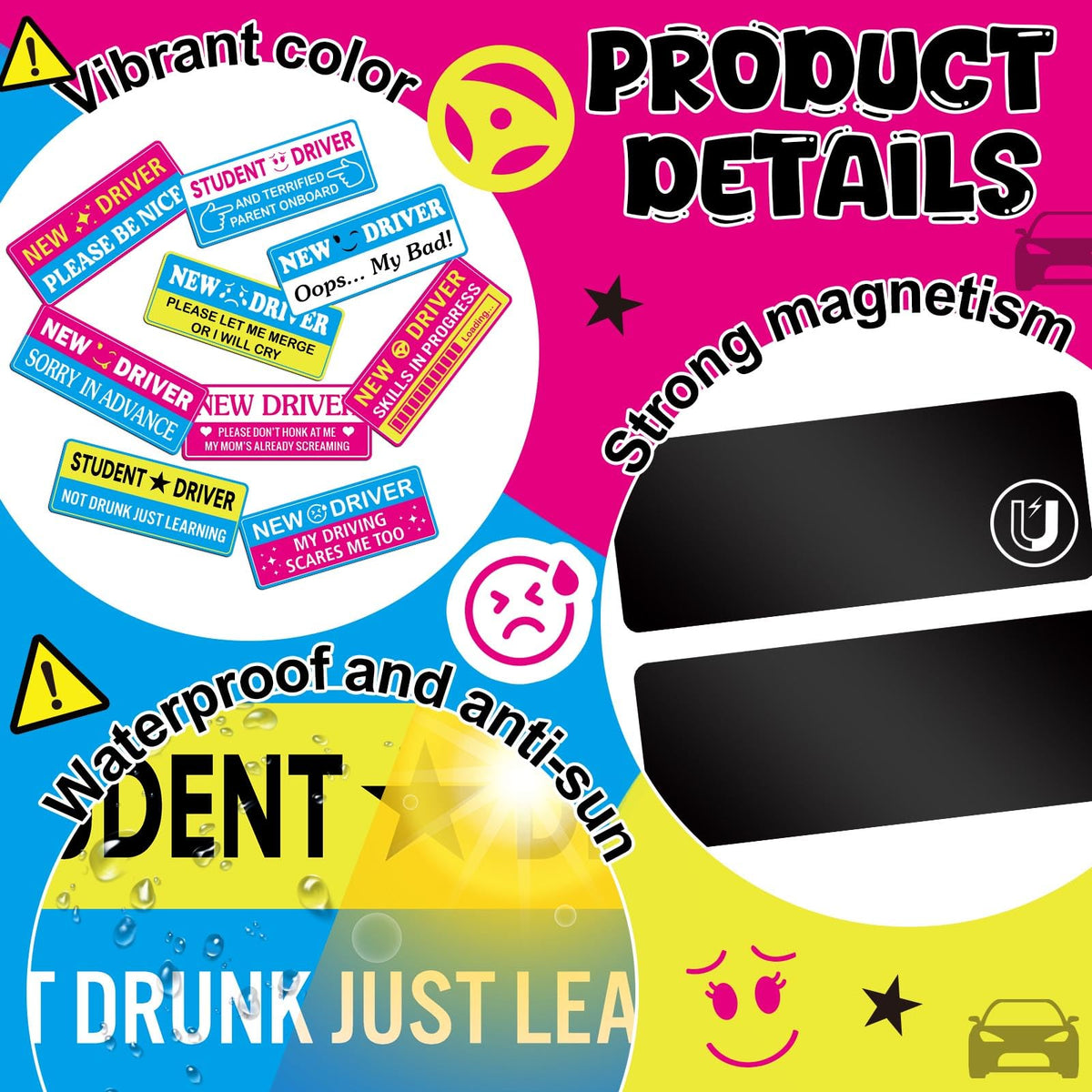ElaraBerry magnet attached on car bumper demonstrating easy use