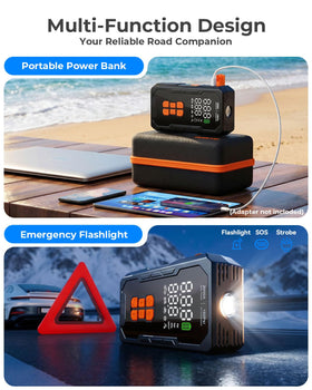 Elccyu next to a hand showing compact size, portable powerful multi-function tool