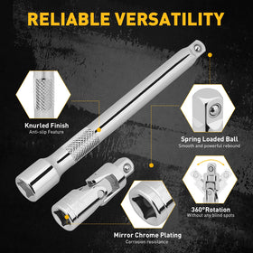 ELEAD extension bars and universal joint for reaching deep confined spark plugs