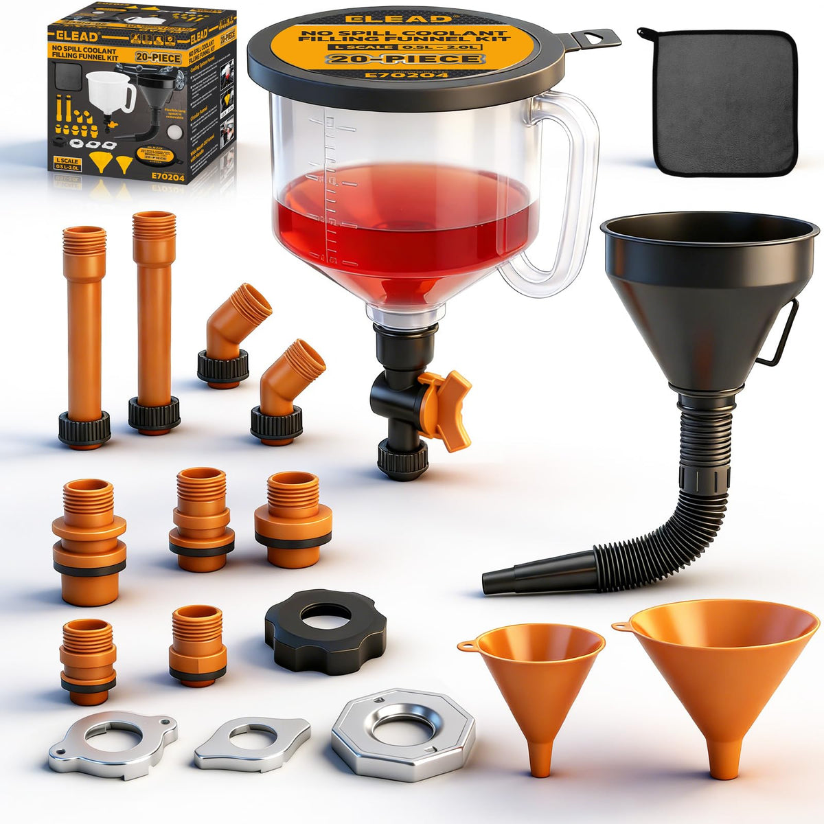 ELEAD kit front packaging showing complete 20-piece set and organization benefit