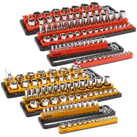 ELEAD front packaging showing six-piece magnetic socket organizer set and benefits
